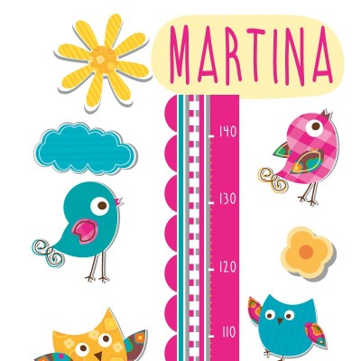 Medidor altura 7005 para pared infantil en vinilo autoadhesivo troquelado.