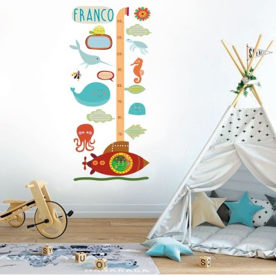 Medidor altura 7008 para pared infantil en vinilo autoadhesivo troquelado.