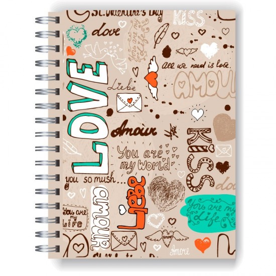 Cuaderno tapa dura Modelo 1052 "Grunge love"