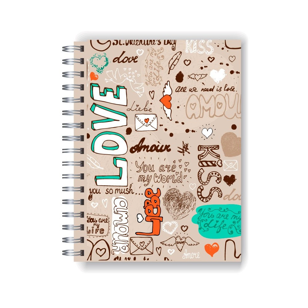 Cuaderno tapa dura Modelo 1052 "Grunge love"