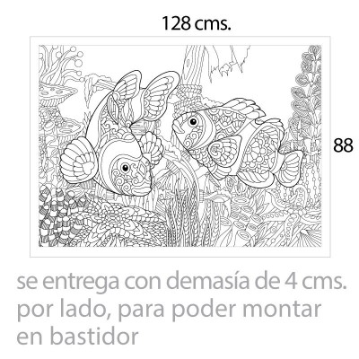 Lámina para colorear de 120 x 80 cms. en lona o film fotográfico. Mod. 7001