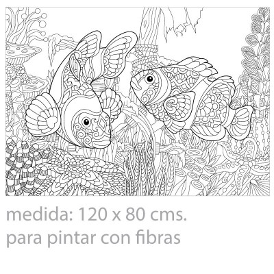 Lámina para colorear de 120 x 80 cms. en lona o film fotográfico. Mod. 7001