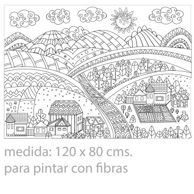 Lámina para colorear de 120 x 80 cms. en lona o film fotográfico. Mod. 7002