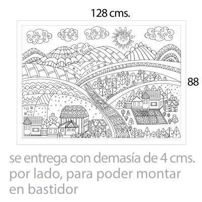 Lámina para colorear de 120 x 80 cms. en lona o film fotográfico. Mod. 7002