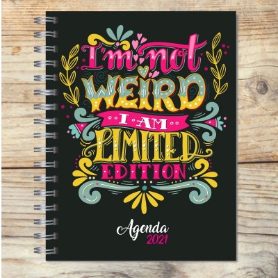 Agenda 2021 tapa dura mod. 5105 "I am not weird": tapa