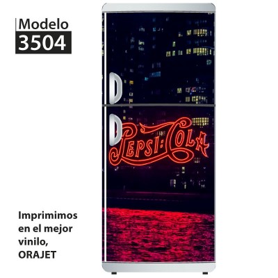 Vinilo para heladeras modelo 3504  "Pepsi": paño completo