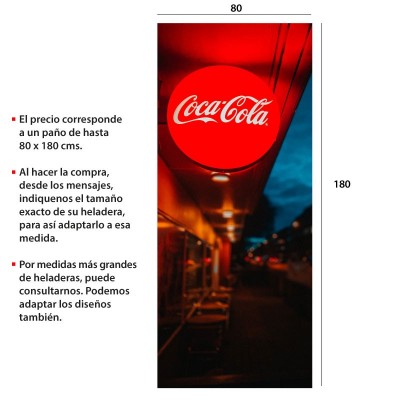 Vinilo para heladeras modelo 3508  "Coke cover": paño completo