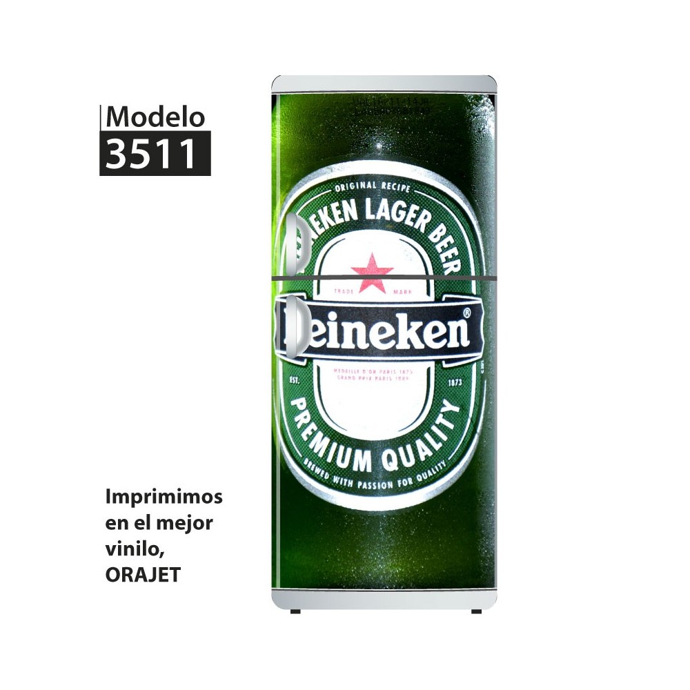 Vinilo para heladeras modelo 3511  "Heineken 2"