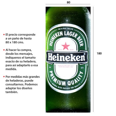 Vinilo para heladeras modelo 3511  "Heineken 2": paño completo
