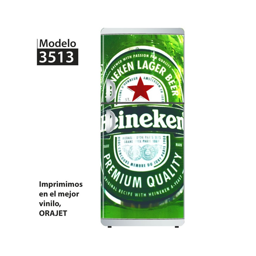 Vinilo para heladeras modelo 3513  "Heineken 3"