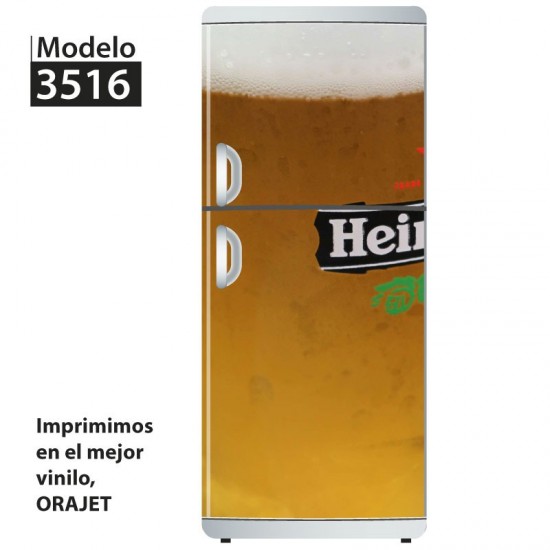 Vinilo para heladeras modelo 3516  "Heineken 5"