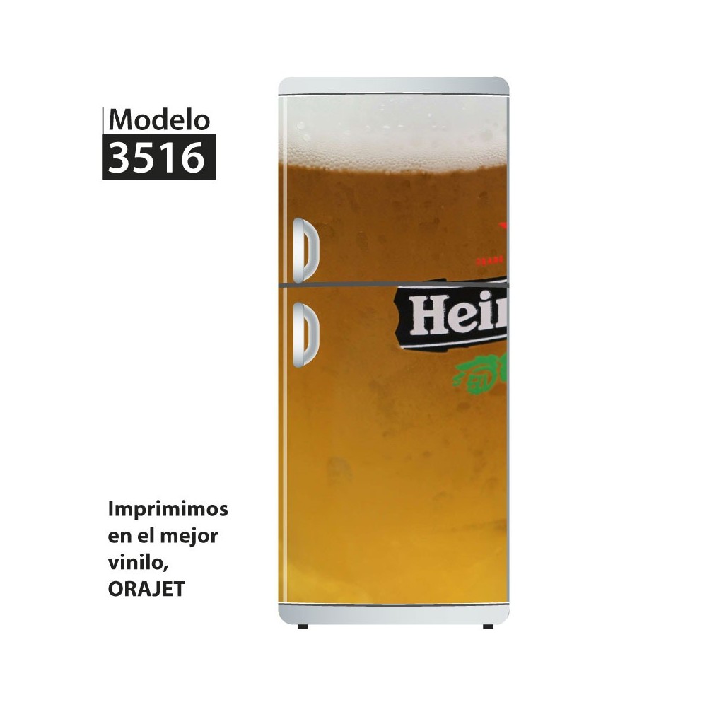 Vinilo para heladeras modelo 3516  "Heineken 5"