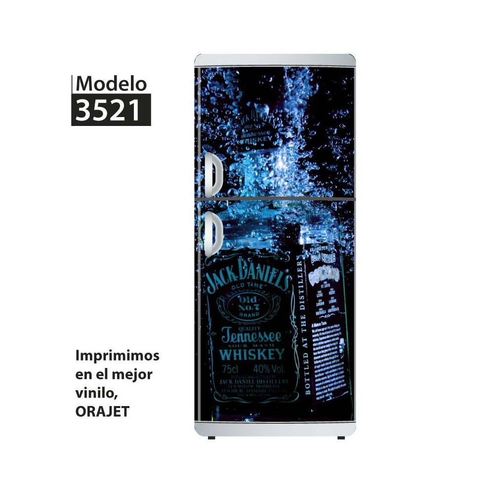 Vinilo para heladeras modelo 3521  "Jack Daniels"