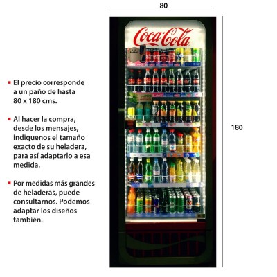 Vinilo para heladeras modelo 3530  "Coke dispenser 2": paño completo