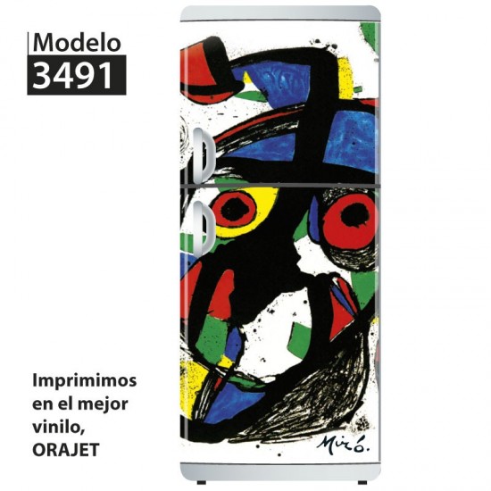 Vinilo para heladeras modelo 3491  "Miró"
