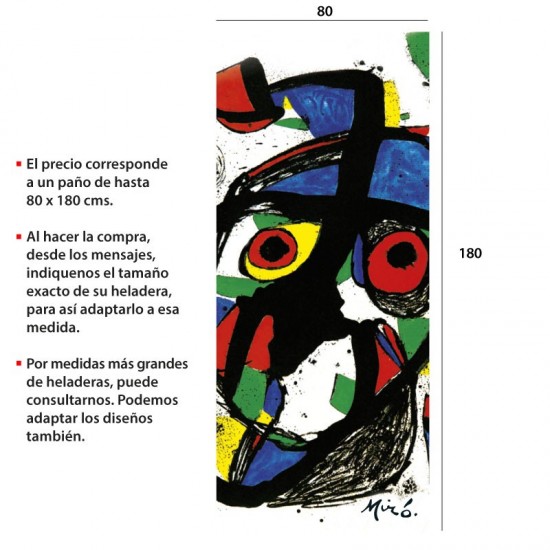 Vinilo para heladeras modelo 3491  "Miró": paño completo