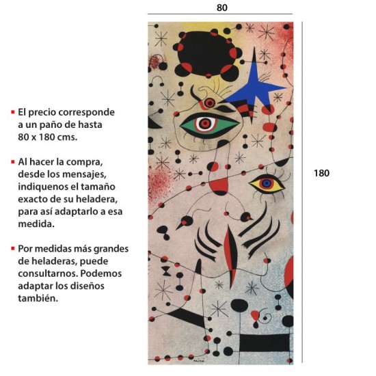 Vinilo para heladeras modelo 3492  "Miró": paño completo
