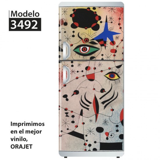 Vinilo para heladeras modelo 3492  "Miró"