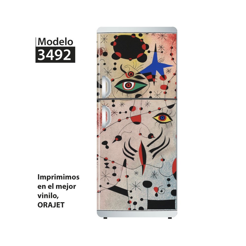 Vinilo para heladeras modelo 3492  "Miró"