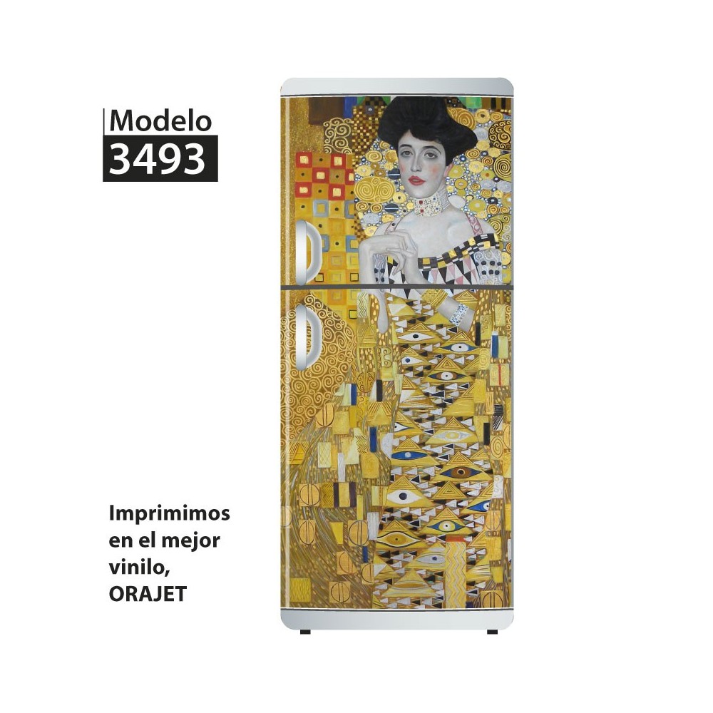 Vinilo para heladeras modelo 3493  "Adele by Klimt"