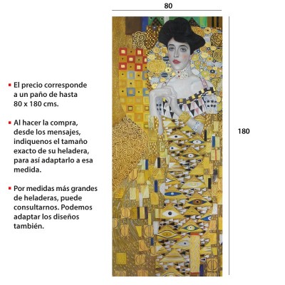 Vinilo para heladeras modelo 3493  "Adele by Klimt"