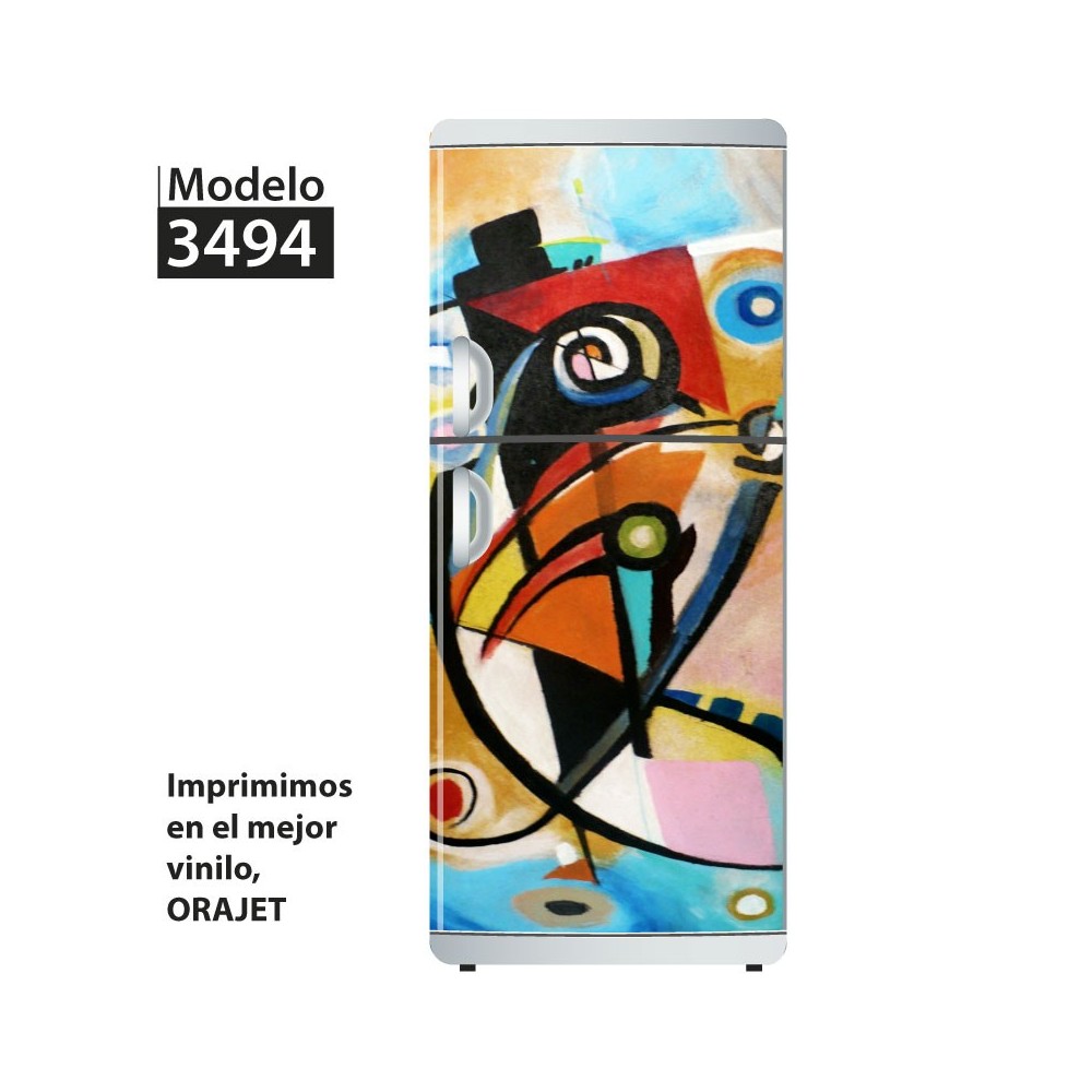 Vinilo para heladeras modelo 3494  "Kandinsky"