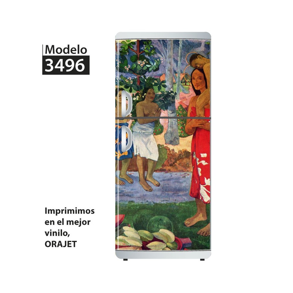 Vinilo para heladeras modelo 3496  "Gauguin"