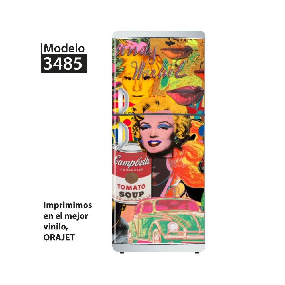 Vinilo para heladeras modelo 3485 "Collage Pop Art" Vinilo para heladeras modelo 3485 "Collage Pop Art"