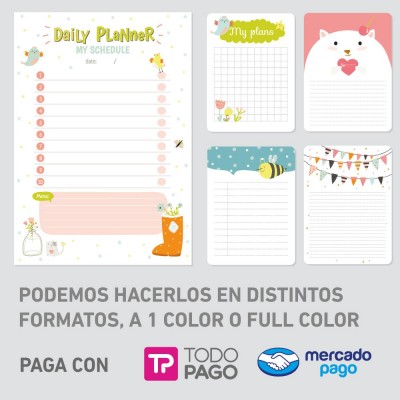 Anotadores A6 x 50 hojas x 100 unidades