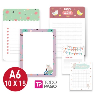 Anotadores A6 x 50 hojas x 100 unidades