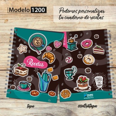 Cuaderno de recetas A5 de 80 hojas