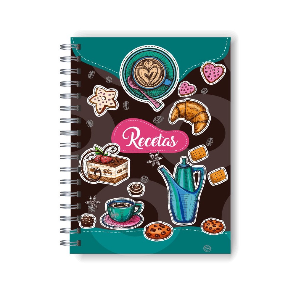 Cuaderno de recetas A5 de 80 hojas