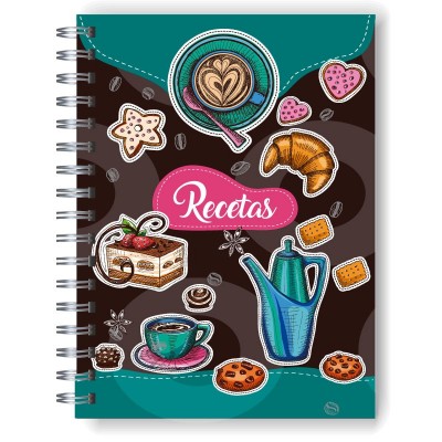 Cuaderno de recetas A5 de 80 hojas