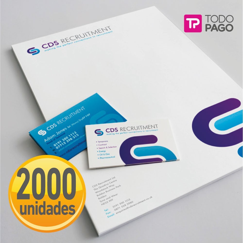 Hoja membrete A4 x 2000 unidades