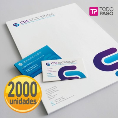 Hoja membrete A4 x 2000 unidades