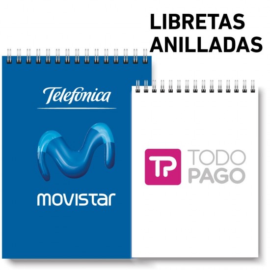 libretas anilladas con logo