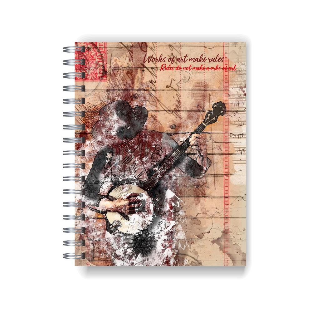 Cuaderno A4 tapa dura pentagramado 7153