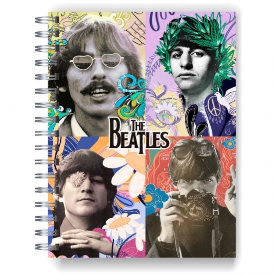 Cuaderno A4 tapa dura pentagramado 7159 "Beatles Collage"