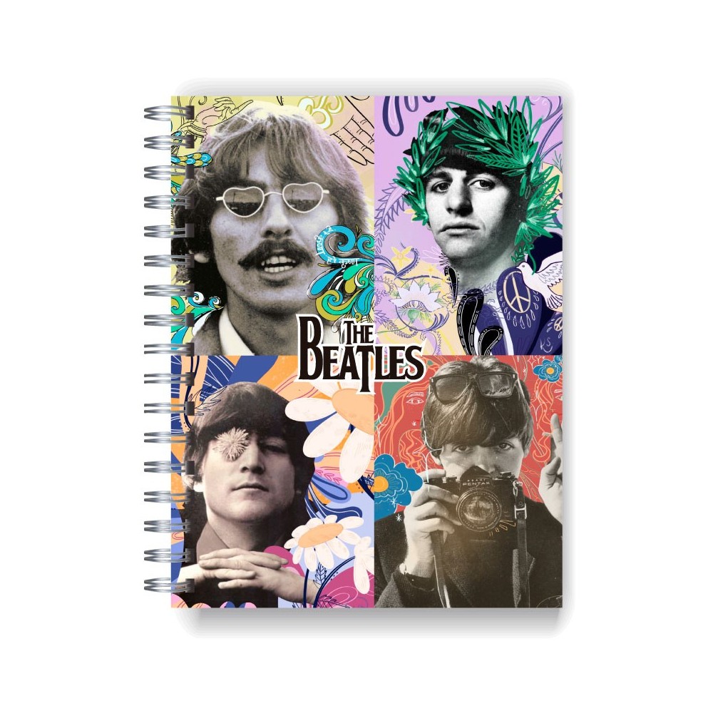 Cuaderno A4 tapa dura pentagramado 7159 "Beatles Collage"