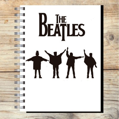 Cuaderno A4 tapa dura pentagramado 7158 "Beatles drawing": tapa
