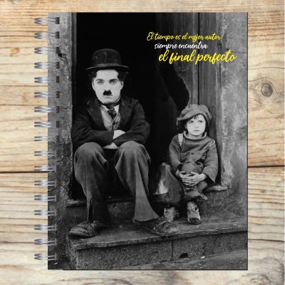 Cuaderno "Chaplin y nene" Modelo 1600: tapa