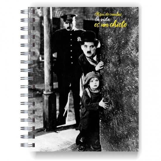 Cuaderno tapa dura modelo 1599 "Chaplin and boy"