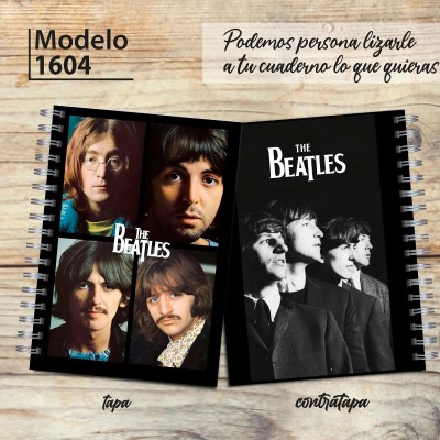 Cuaderno modelo 1604 "Fabulous four": tapa y contratapa