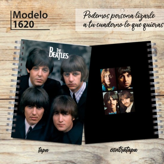 Cuaderno modelo 1620 "The Beatles": tapa y contratapa