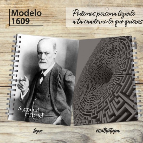 Cuaderno tapa dura modelo 1609 "Sigmund Freud": tapa y contratapa
