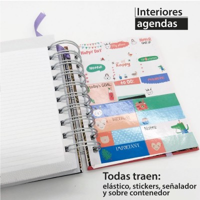 Agenda 2022 tapa dura mod. 6520 "Paul Klee" en caja para regalo stickers