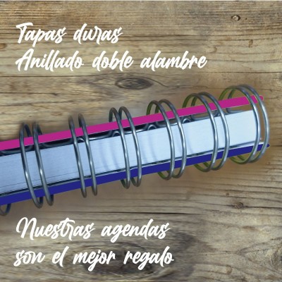 Agenda tapa dura mod. 5114 "Degradee Mandala": anillado