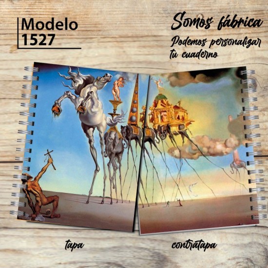 Cuaderno Modelo 1527 "Dali - La Tentación": tapa y contratapa