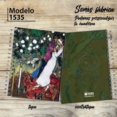 Cuaderno Modelo 1535 "Chagall´s three candles": tapa y contratapa