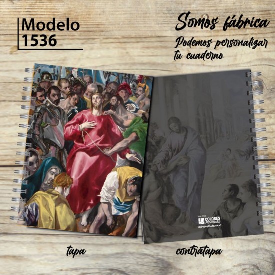 Cuaderno Modelo 1536 "El Greco - Expolio": tapa y contratapa